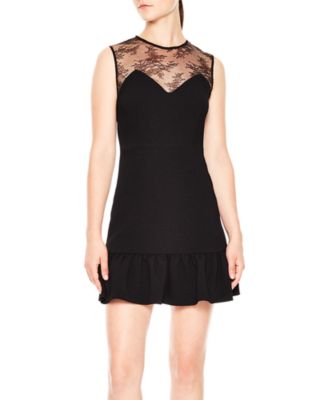 Sandro Fluncy Lace-Yoke Dress