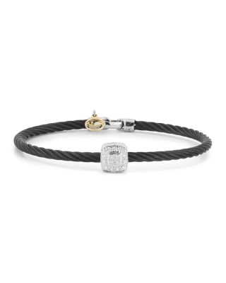 ALOR Diamond Black Cable Bangle