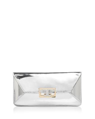 Tory Burch Gigi Metallic Patent Leather Clutch