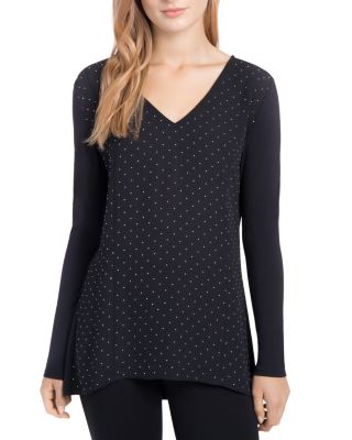 Lyssé Amelia Pin Dot Front Top