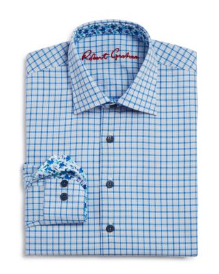 Robert Graham Boys' Windowpane Dress Shirt - Sizes S-XL