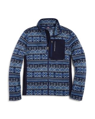 Vineyard Vines Boys' Fairisle Fleece Sweater Jacket - Sizes S-XL