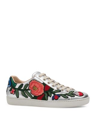 Gucci New Ace Low Top Lace Up Sneakers 