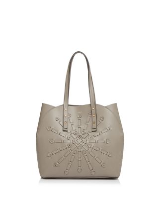 Furla Aurora Medium Woven Leather Tote