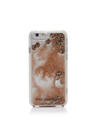 Rebecca Minkoff Liquid Glitter Peace Sign iPhone 6/6s Case