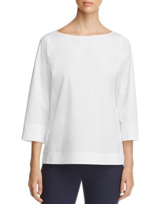 Lafayette 148 New York Aubrianna Poplin Blouse