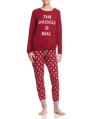 PJ Salvage The Snuggle is Real Long Sleeve Top & Fair Isle Jammie Pants