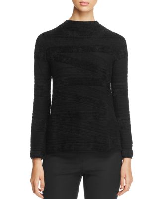 Armani Collezioni Textured Funnel-Neck Sweater