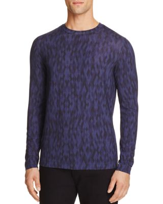 Armani Collezioni Diamond Geo Print Regular Fit Long Sleeve Tee