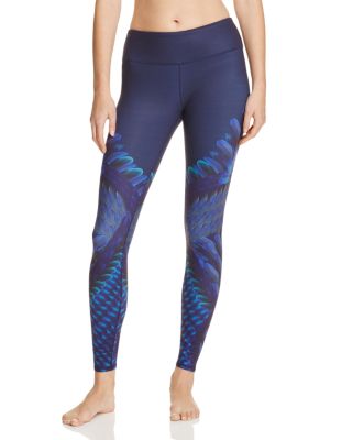 Alo Yoga Airbrush Feather Print Leggings