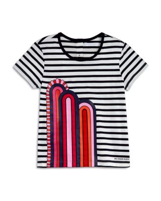 Burberry Girls' Striped Rainbow Tee - Sizes 4-14