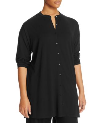 Eileen Fisher Plus Mandarin Collar Tunic