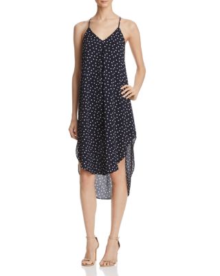 AQUA Dot Midi Slip Dress