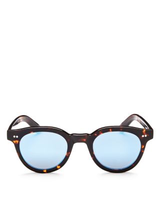 TOMS FIN MIRRORED ROUND SUNGLASSES, 49MM 10010583