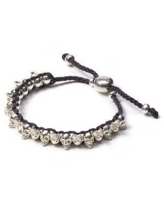 Links of London Mini Skull Gray Friendship Bracelet | Bloomingdale's