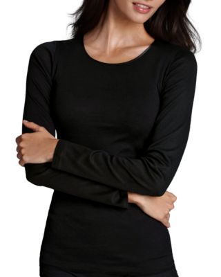 Hanro Hanro Cotton Seamless Long Sleeve Shirt