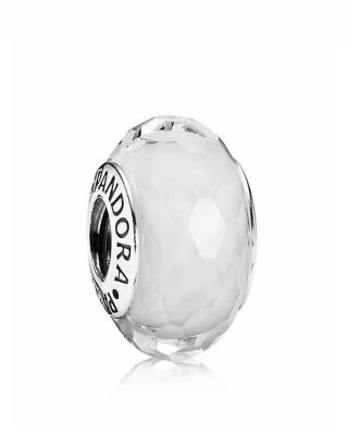 PANDORA Charm - Murano Glass White Fascinating