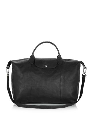 Longchamp Le Pliage Cuir Large Satchel