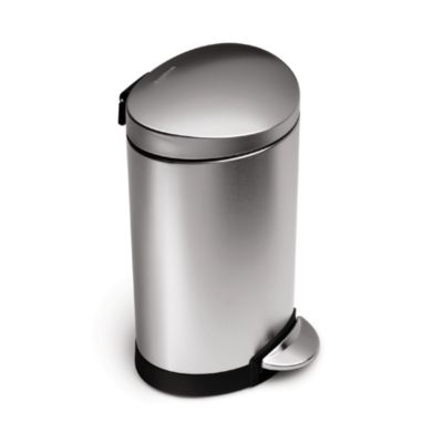 simplehuman simplehuman 6 Liter Mini Semi-Round Step Garbage Can