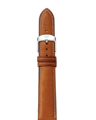 MICHELE Saddle Leather Watch Strap, 20mm