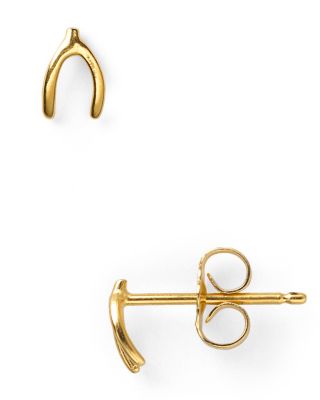 Dogeared Wishbone Stud Earrings