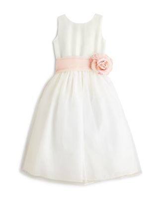 US Angels Girls' Mix & Match Organza Dress, Sash & Rosebud - Sizes 4-6X