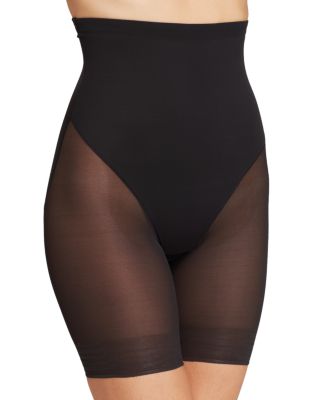 TC FINE INTIMATES SHEER HIGH-WAIST THIGH SLIMMER SHORTS,4229