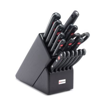 Wüsthof Gourmet 18-Piece Knife Block Set, Black