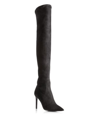 Delman Bet Stretch Suede High Shaft High Heel Boots