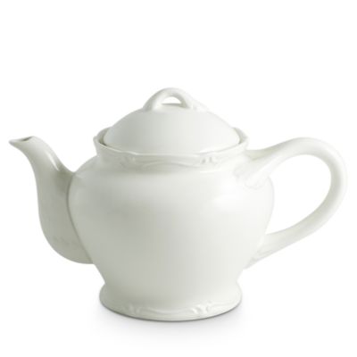 Gien France Rocaille White Teapot