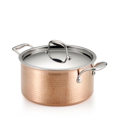 Lagostina Martellata Tri-Ply Hammered Copper Covered Stewpot