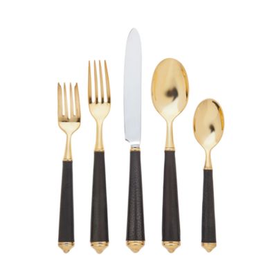 Ricci Argentieri Leopardo Gold 5-Piece Place Setting