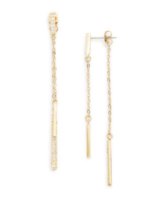 Rebecca Minkoff Pavé Front-Back Earrings