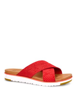 ugg sandals platform slide kari embossed shoes