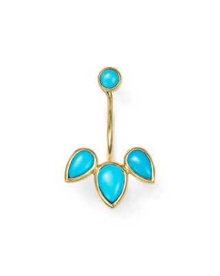 Zoë Chicco 14K Yellow Gold Stud Earring with Turquoise Earring Jacket