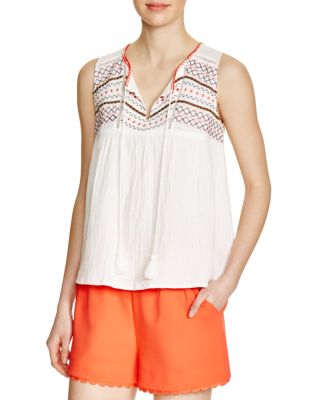 Suncoo Lasy Embroidered Top