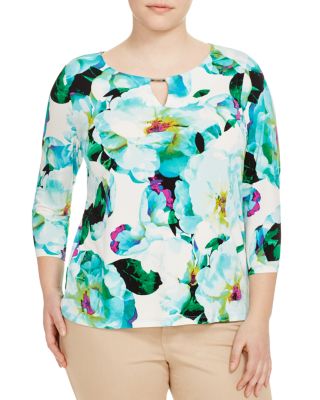 Calvin Klein Plus Floral Print Top