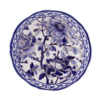 Gien France Piviones Bleu Luncheon Plate