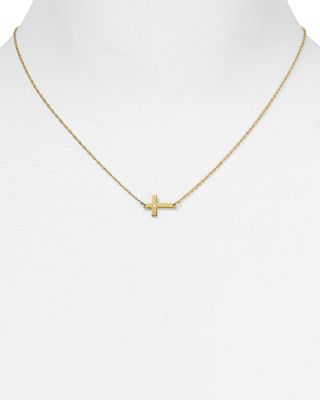 Jennifer Zeuner Theresa Cross Diamond Pendant Necklace, 14