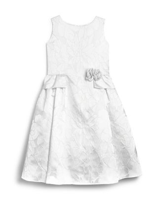 US Angels Girls' Brocade Flower Girl Dress - Sizes 4-6X