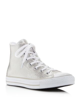 Converse Women's Chuck Taylor All Star Stingray Embossed Metallic High Top Sneakers