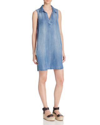 Bella Dahl Striped Chambray A-Line Dress