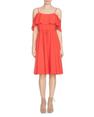 Cynthia Steffe Jackie Ruffle Cold Shoulder Dress