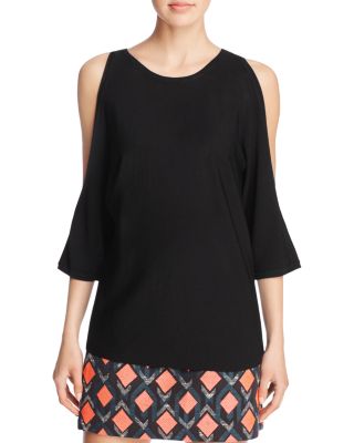 MILLY Open Shoulder Top