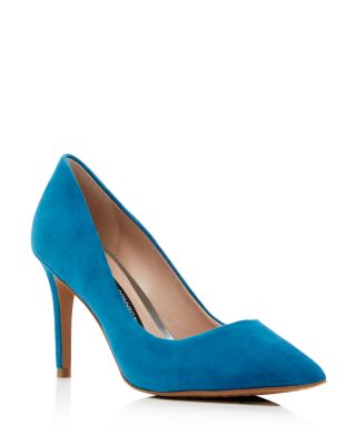 FRENCH CONNECTION Rosalie Suede Pointed Toe Pumps