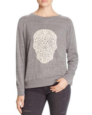 Nation LTD Crochet Skull Raglan Pullover - 100% Bloomingdale's Exclusive