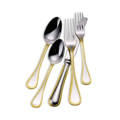 Couzon Le Perle Gold Accent 5-Piece Place Setting