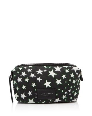 MARC JACOBS Large Biker Flocked Stars Print Cosmetic Case