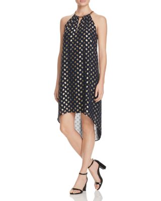 MICHAEL Michael Kors Bergalia Foil Print High/Low Dress