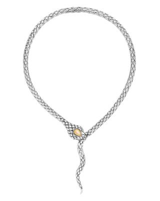 John Hardy 18K Yellow Gold and Sterling Silver Legends Cobra Necklace, 18